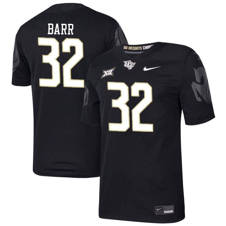 Men #32 Ethan Barr UCF Knights Big 12 Conference College Football Jerseys Stitched-Black